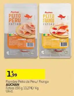 Auchan Fiambre peito de peru/frango auchan promoção