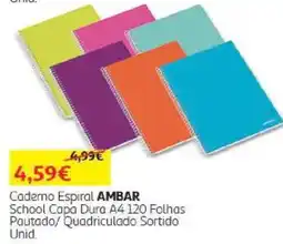 Auchan Caderno espiral ambar promoção
