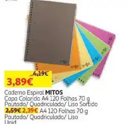 Auchan Caderno Espiral mitos promoção
