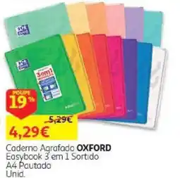 Auchan Caderno Agrafado Oxford promoção
