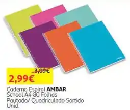 Auchan Caderno Espiral ambar promoção