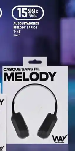 Intermarché Auscultadores melody s fios t-nb promoção