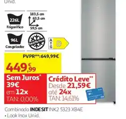 Auchan Frigorífico indesit promoção