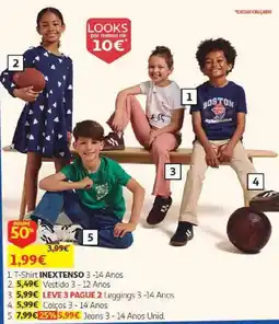 Auchan T-Shirt INEXTENSO 3 -14 Anos promoção