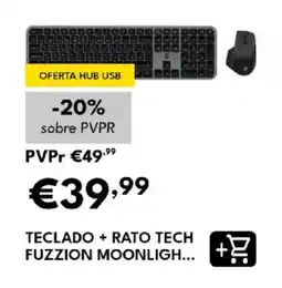Radio Popular teclado + rato tech fuzzion moonlight promoção