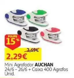 Auchan Mini Agrafador Auchan promoção