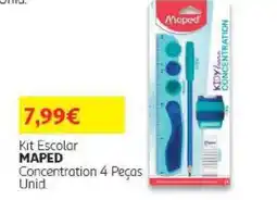 Auchan kit escolar maped concentration 4 peças promoção