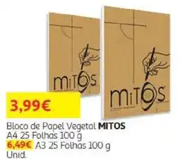 Auchan Bloco de Papel Vegetal Mitos promoção