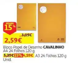 Auchan Bloco Papel de Desenho cavalinho promoção