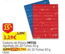 Auchan Caderno de Música mitos promoção