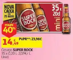 Auchan Cerveja super bock mini promoção