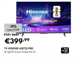 Radio Popular Tv hisense 43e7q pro promoção