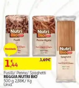 Auchan Fusilli/ Penne/ Spaghetti reggia nutri bio promoção