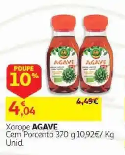 Auchan Xarope agave cem porcento promoção