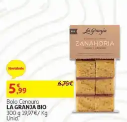 Auchan Bolo Cenoura La Granja Bio promoção