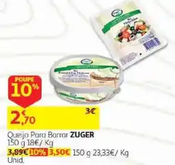 Auchan Queijo Para Barrar Zuger promoção