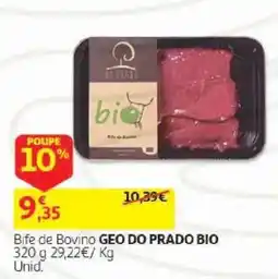 Auchan Bife de Bovino Geo do Prado Bio promoção