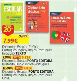 Auchan Dicionário Escolar Porto Editora promoção