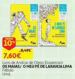 Auchan Livro de análise de obras esssenciais os maias/ o meu pé de laranja lima promoção