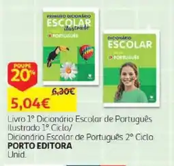 Auchan Livro 1° dicionário escolar de português ilustrado 1º ciclo/ dicionário escolar de português 2º ciclo porto editora promoção