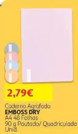 Auchan Caderno agrafado emboss dry promoção