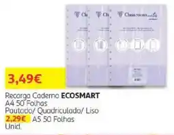 Auchan Recarga caderno ecosmart promoção