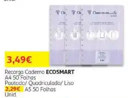 Auchan Recarga Caderno Ecosmart promoção