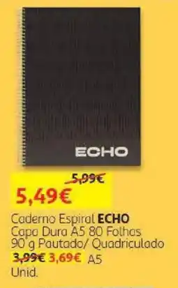 Auchan Caderno espiral echo promoção