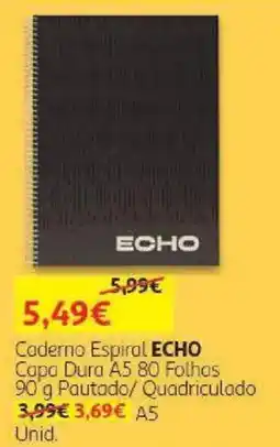 Auchan Caderno espiral echo promoção