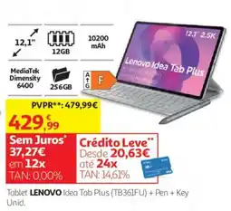 Auchan Tablet lenovo idea tab plus promoção