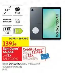 Auchan Tablet samsung galaxy tab a11 wifi promoção