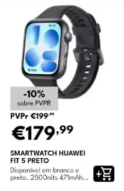 Radio Popular smartwatch huawei fit 5 preto promoção