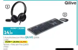 Auchan Auscultadores com Micro Qilive Q3506 promoção