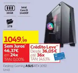 Auchan Desktop Gaming ASUS RTX 3050 promoção