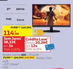 Auchan Monitor Gaming AOC C27G42ZE promoção