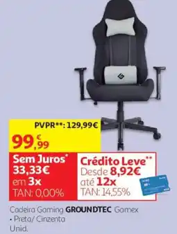 Auchan Cadeira Gaming Groundtec Gamex promoção