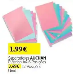 Auchan separadores auchan promoção