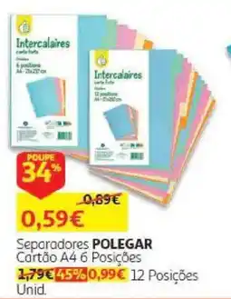 Auchan Intercalaires separadores polegar promoção