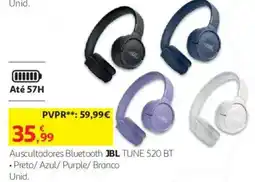 Auchan Auscultadores Bluetooth JBL TUNE 520 BT promoção