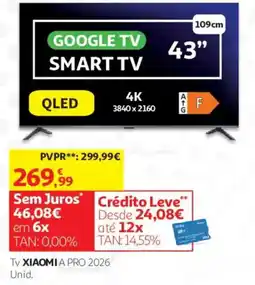 Auchan Tv xiaomi a pro 2026 promoção