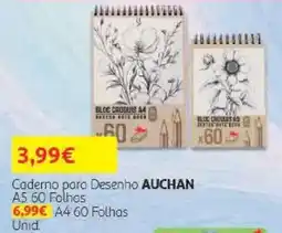 Auchan Caderno para Desenho Auchan promoção