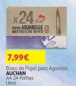 Auchan Bloco de Papel para Aguarela Auchan promoção