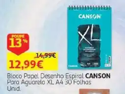 Auchan Bloco Papel Desenho Espiral Canson promoção