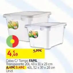 Auchan Caixa C/ Tampa FAPIL promoção