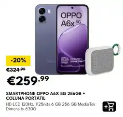 Radio Popular smartphone oppo a6x 5g 256gb + coluna portátil promoção