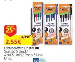 Auchan Esferográfica Cristal BIC promoção