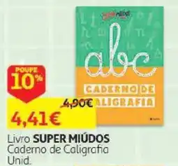 Auchan Livro super miúdos caderno de caligrafia promoção