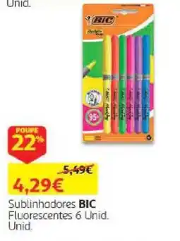 Auchan Sublinhadores bic fluorescentes promoção