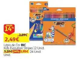 Auchan Lápis de Cor BIC Kids Evolution Stripes promoção
