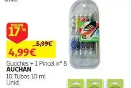 Auchan Guaches + 1 Pincel n° 8 Auchan promoção